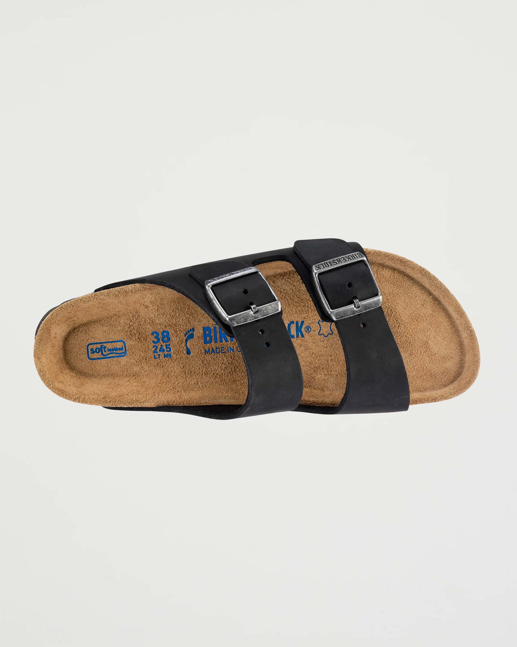 Birkenstock Arizona Black Oil Leather Shoes Leather Unisex