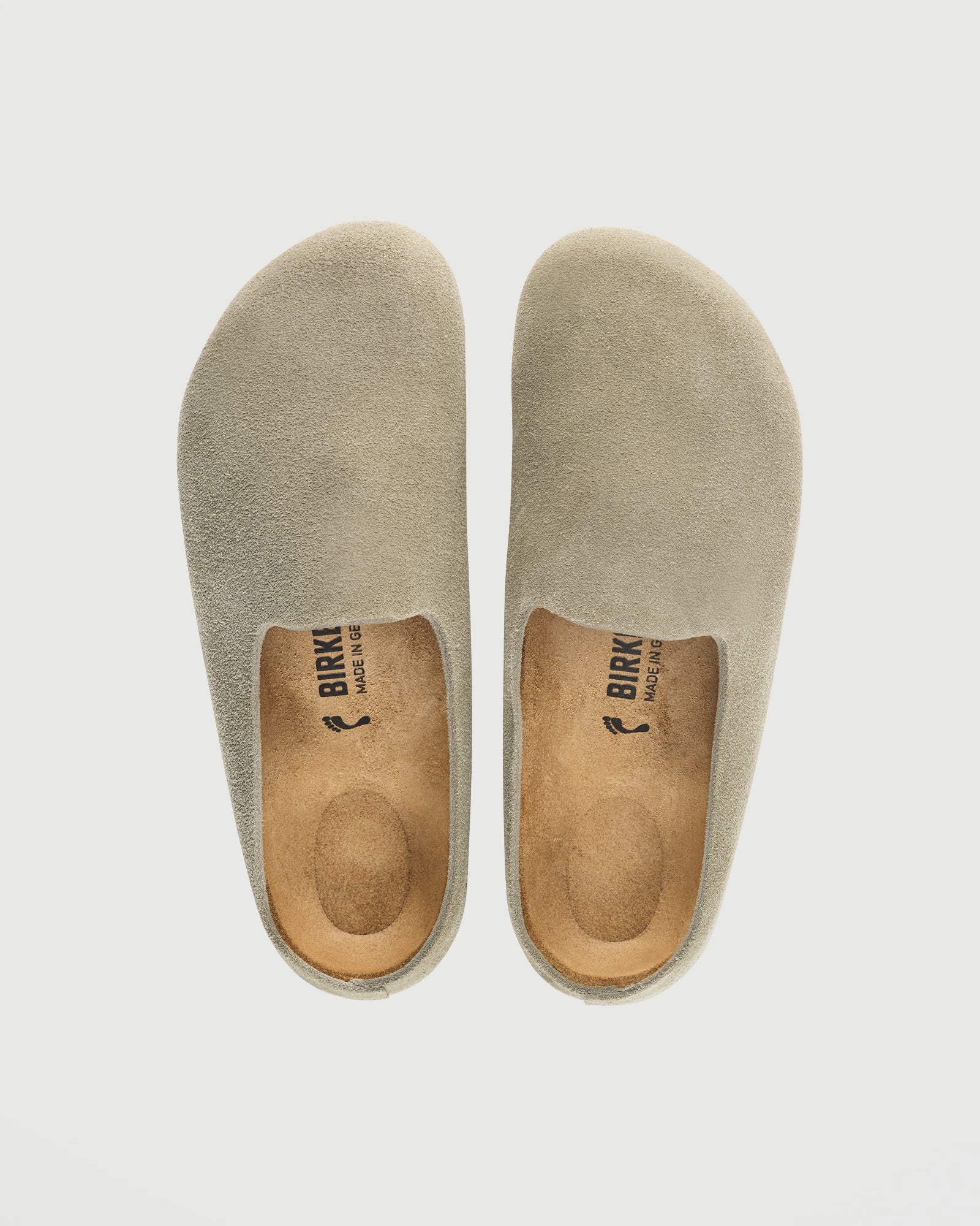 Birkenstock Amsterdam Wrapped Suede Taupe Shoes Leather Unisex