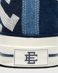 Converse Eric Emanuel Chuck 70 Hi Blue Denim Shoes Sneakers Unisex