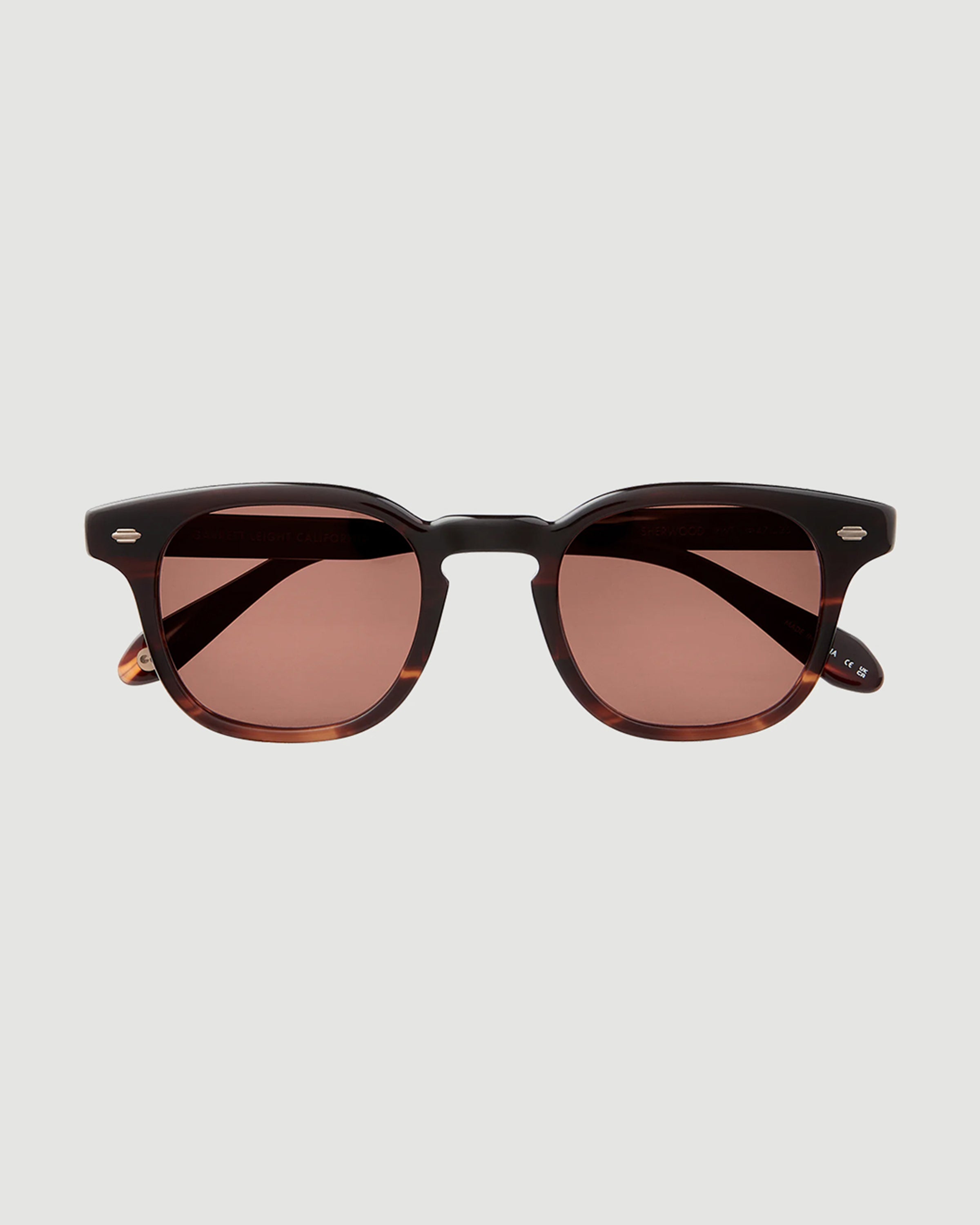 Garrett Leight Sherwood Sun 47 Redwood Tortoise/Pure Rosewood Eyewear