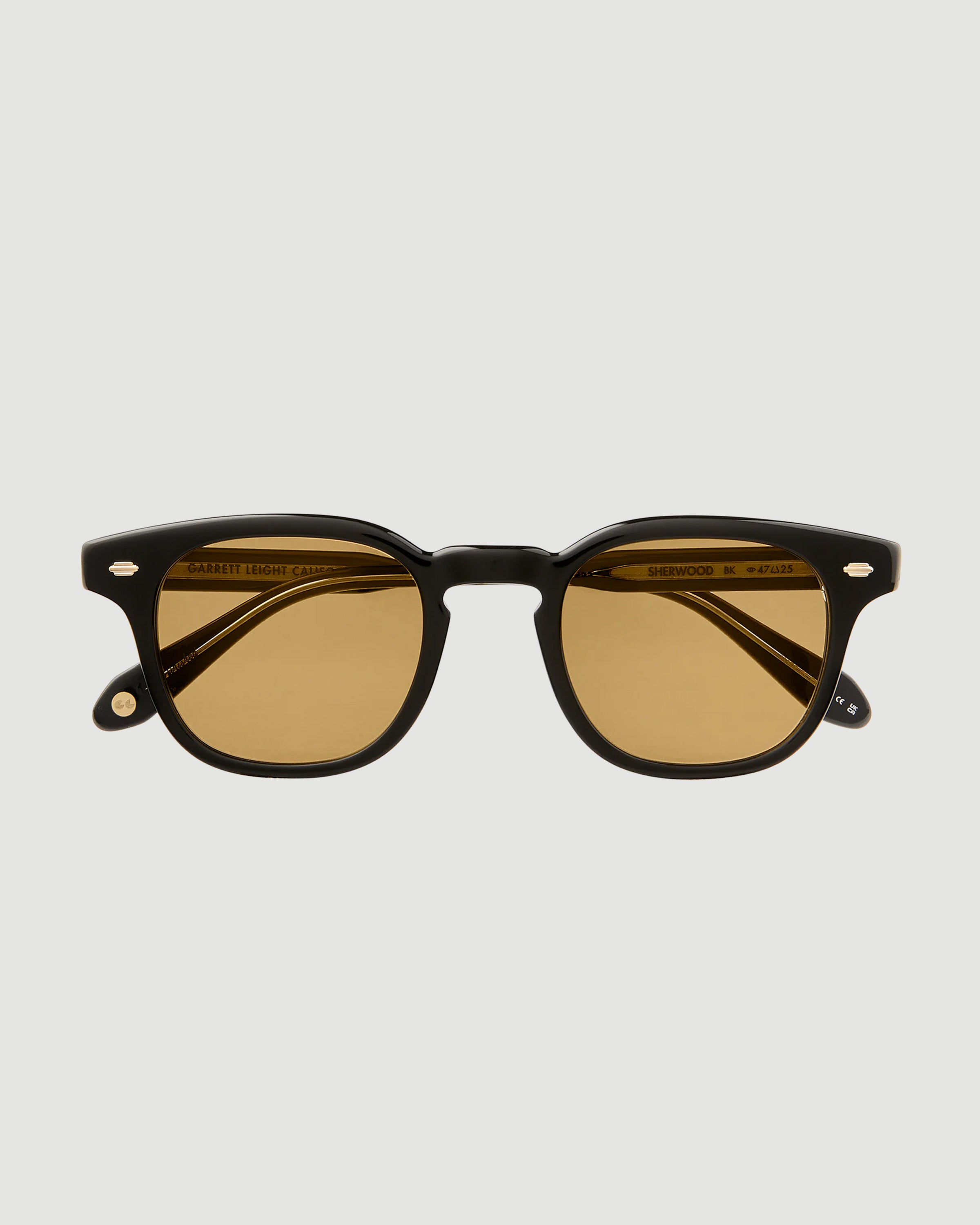 Garrett Leight Sherwood Sun 47 Black/Pure Maple Eyewear