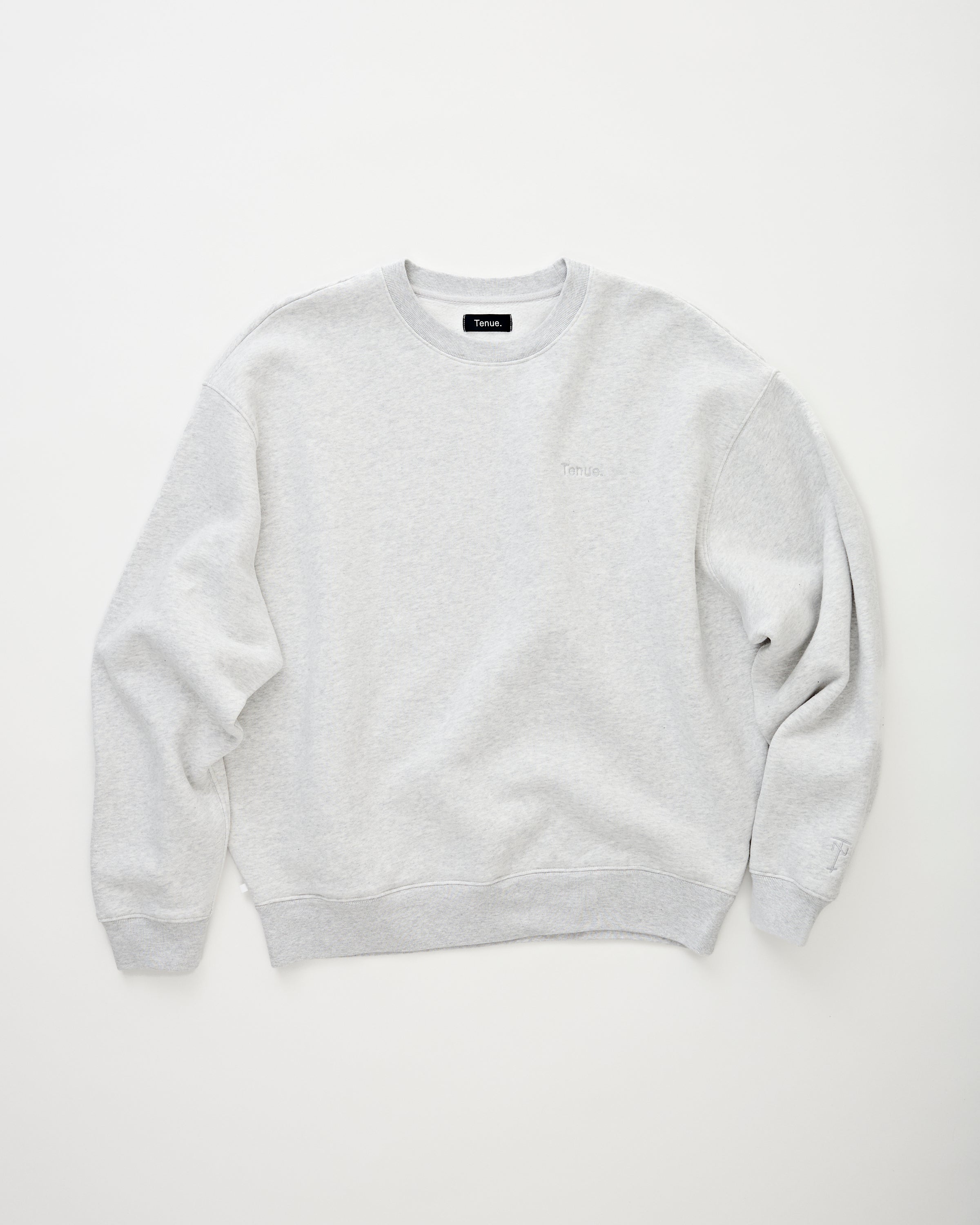 Tenue. Kelly Sweat Light Grey Melange Sweater Unisex