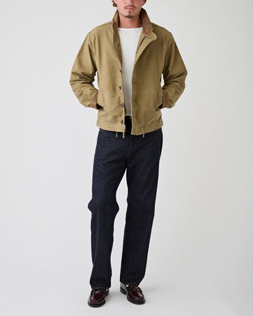 RRL Bower Deck Lined Bomber Khaki JKT Short Men