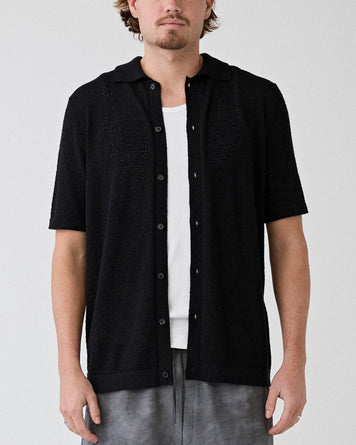 Roberto Collina Gamicia MC Puntino Nero Shirt S/S Men