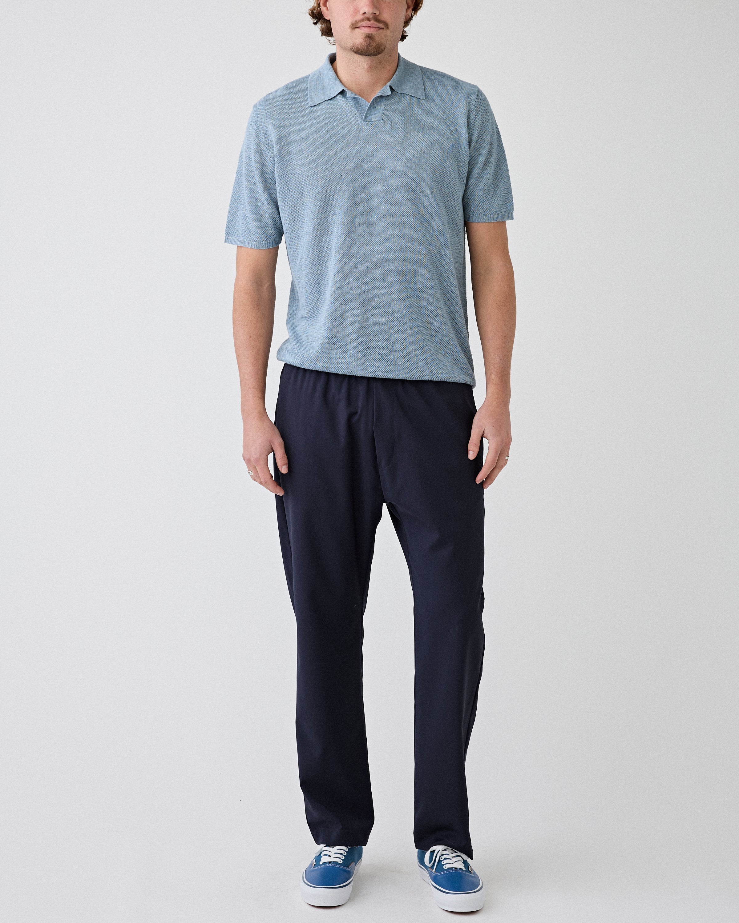 Roberto Collina Polo MC Punto Piquet Cielo T-shirt S/S Men