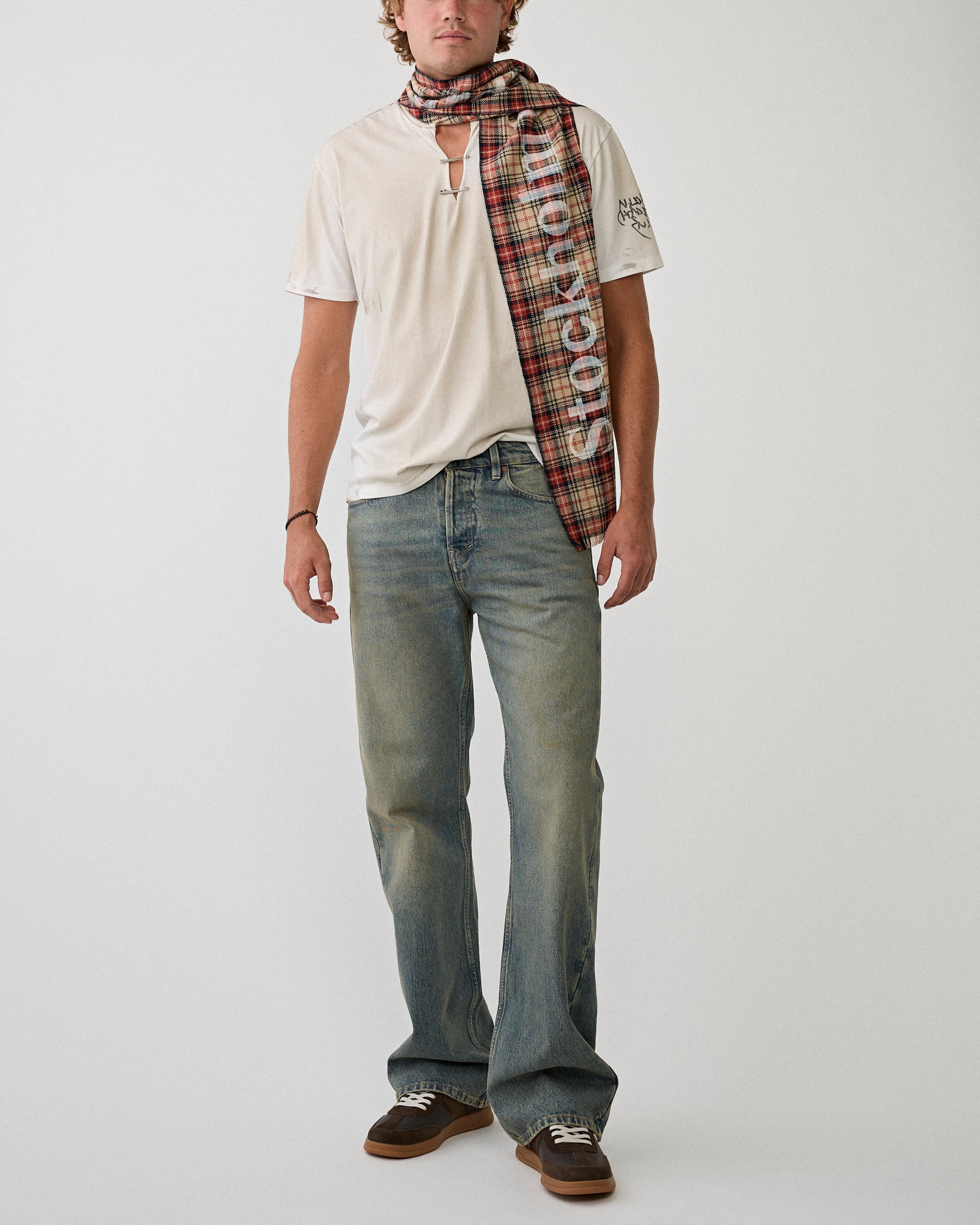 Stockholm Surfboard Club Franz Pin Tee Dirty White T-shirt S/S Men