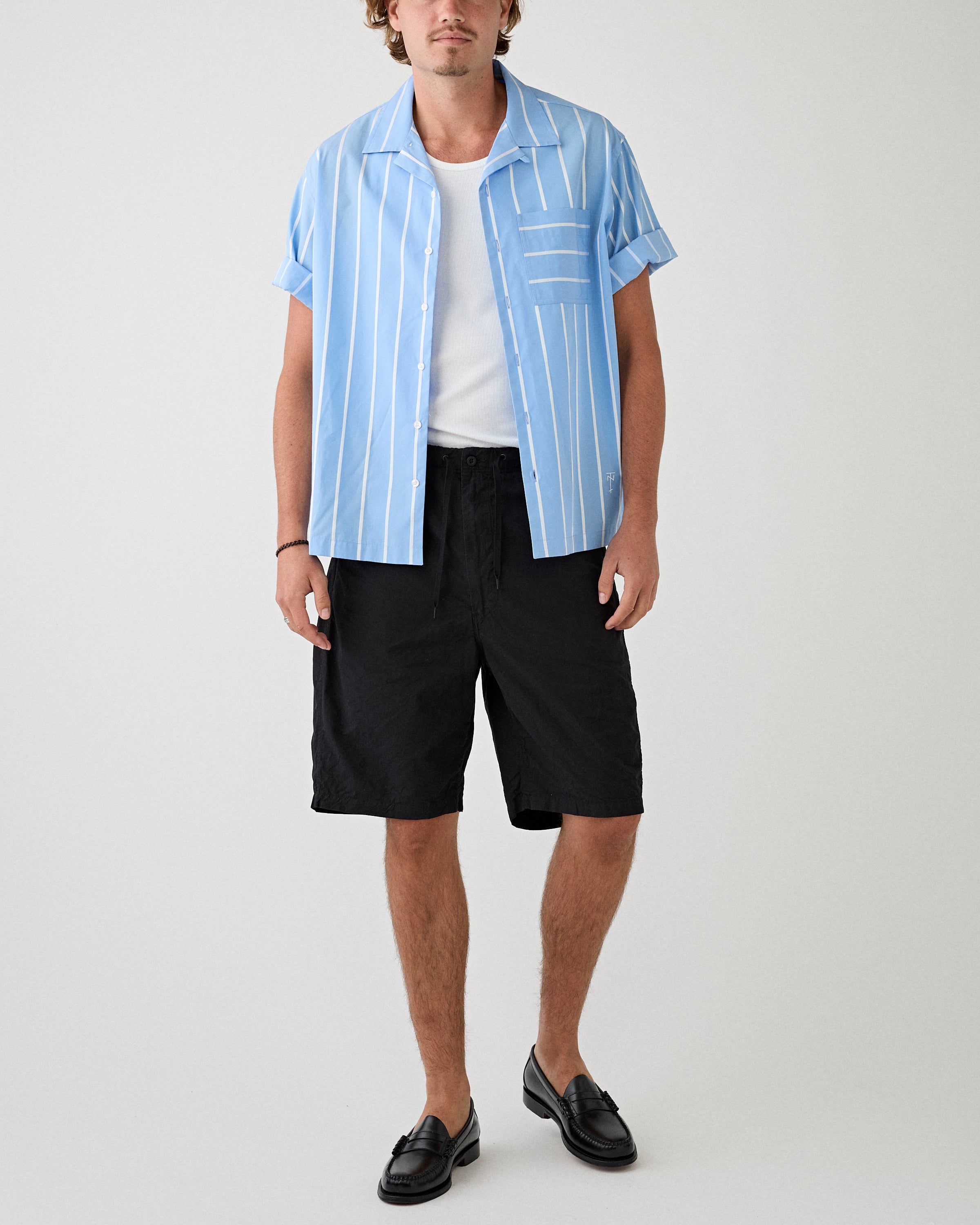 OrSlow Wide Fit New Yorker Shorts Black Shorts Men