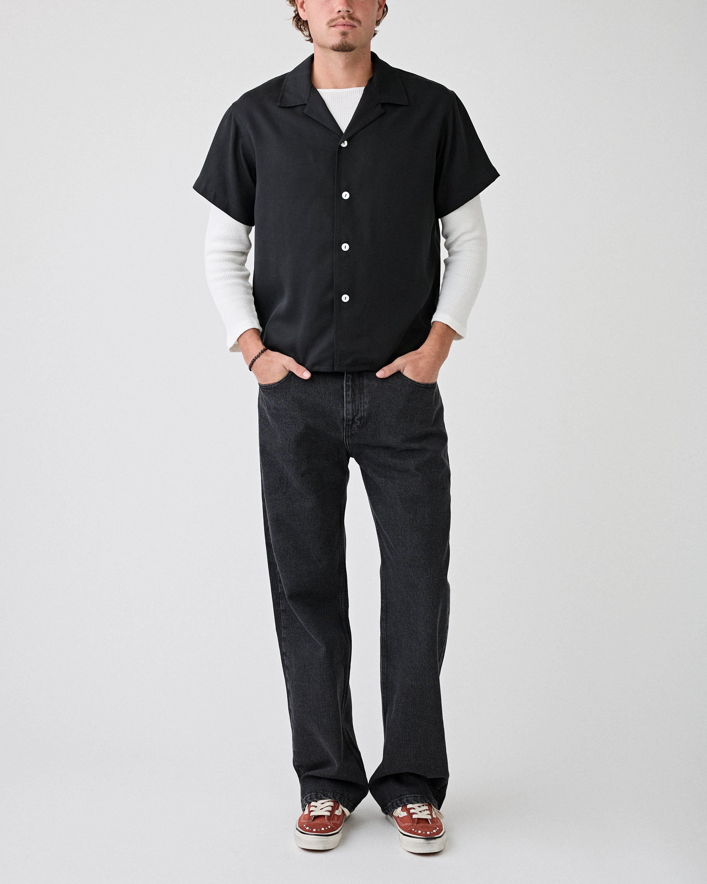 SECOND/LAYER Big Papi Denim Black Stone Heavy Wash Denim Men