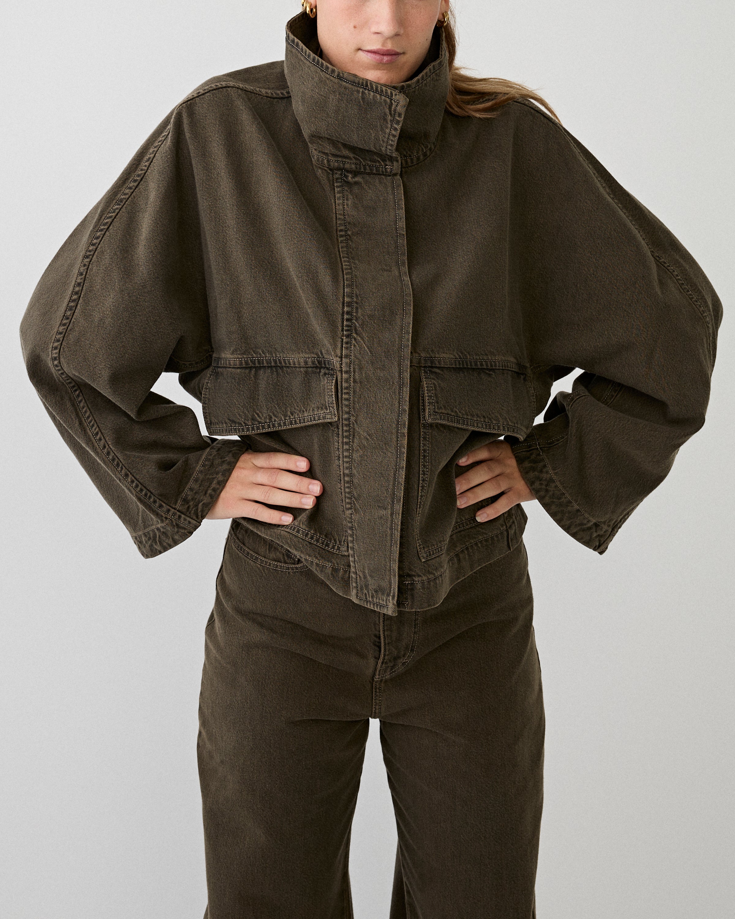 Christian Wijnants Jabala Jacket Olive JKT Short Women