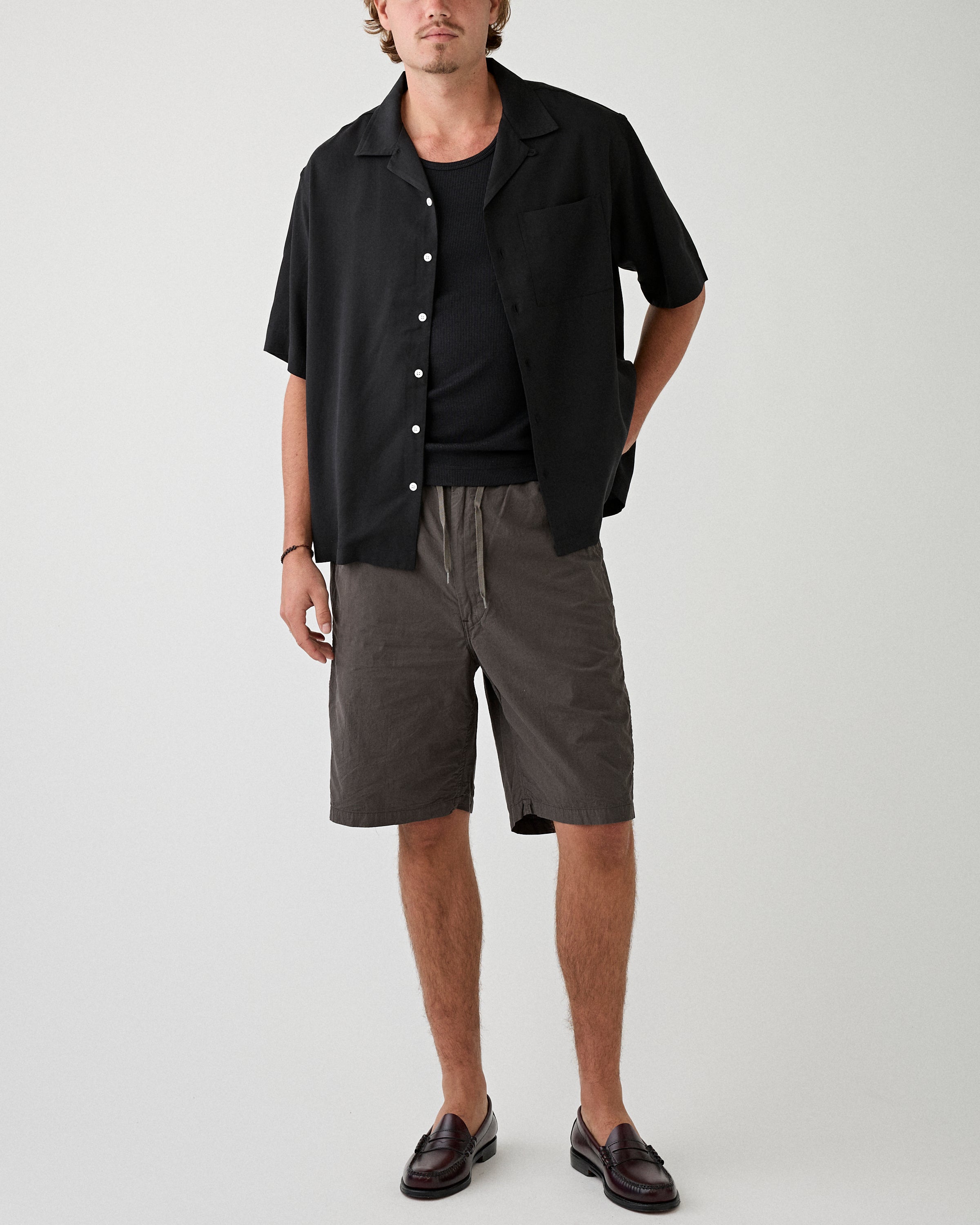 OrSlow Wide Fit New Yorker Shorts Charcoal Grey Shorts Men