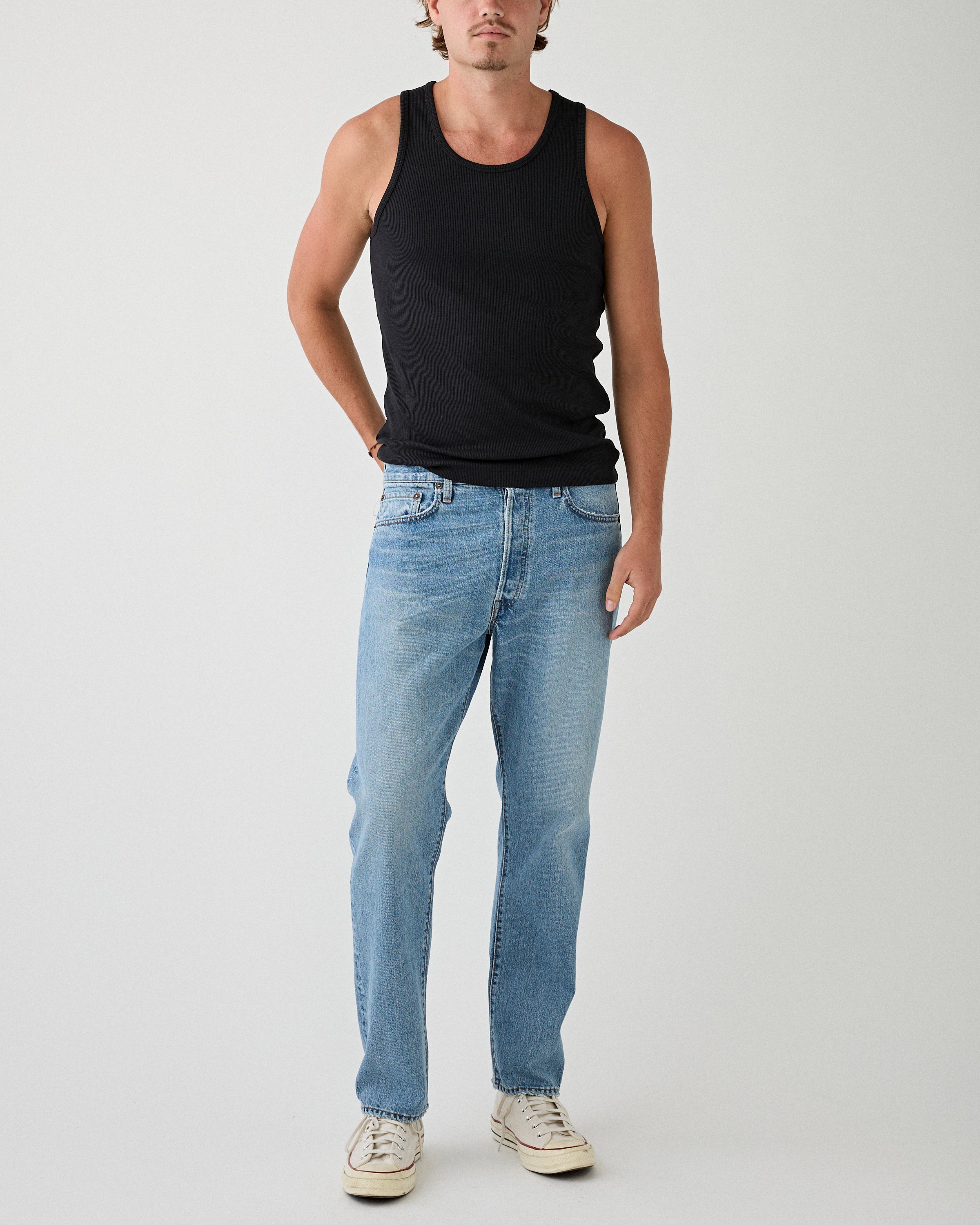 CDLP Lyocell Rib Tank Top Black Apparel & Accessories