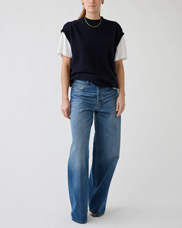 Sophie D'Hoore Sleeveless Pullover Midnight Sweater Women