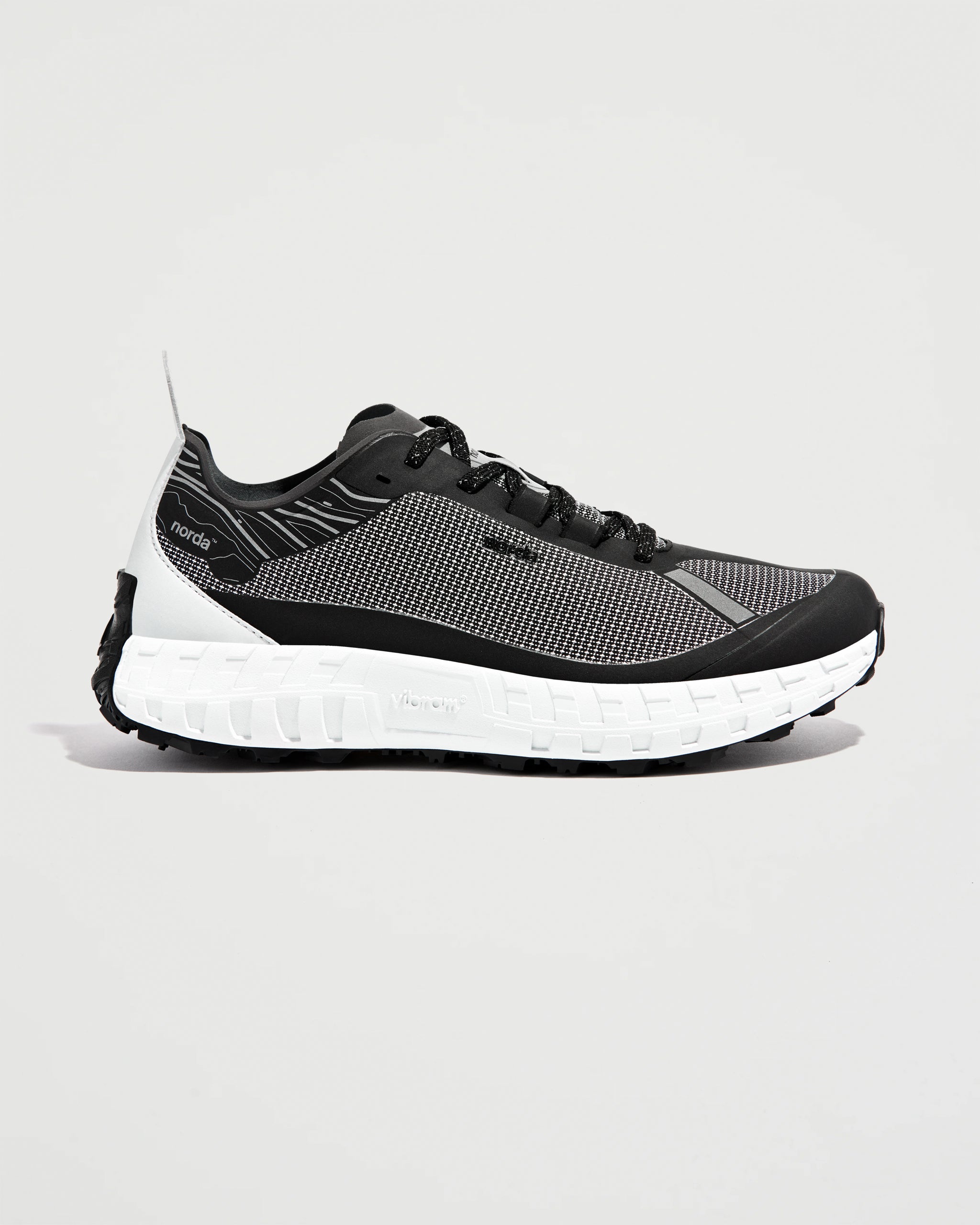 Norda Run 001 Black & White Woven Shoes Sneakers Unisex