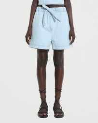 Christian Wijnants Panya Denim Shorts Light Blue Shorts Women