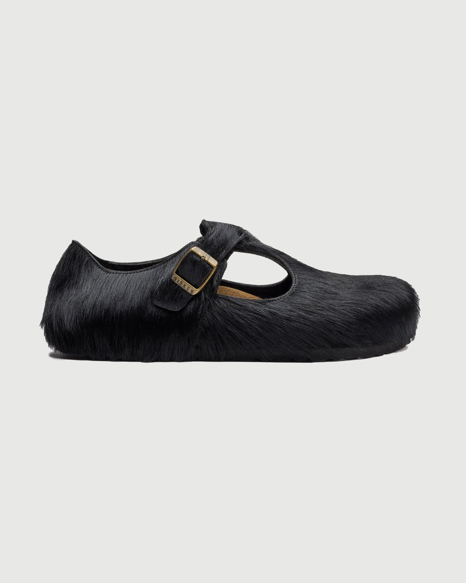 Birkenstock 1774 Song for the Mute - Paris The Rebel Black Fur Shoes Leather Unisex