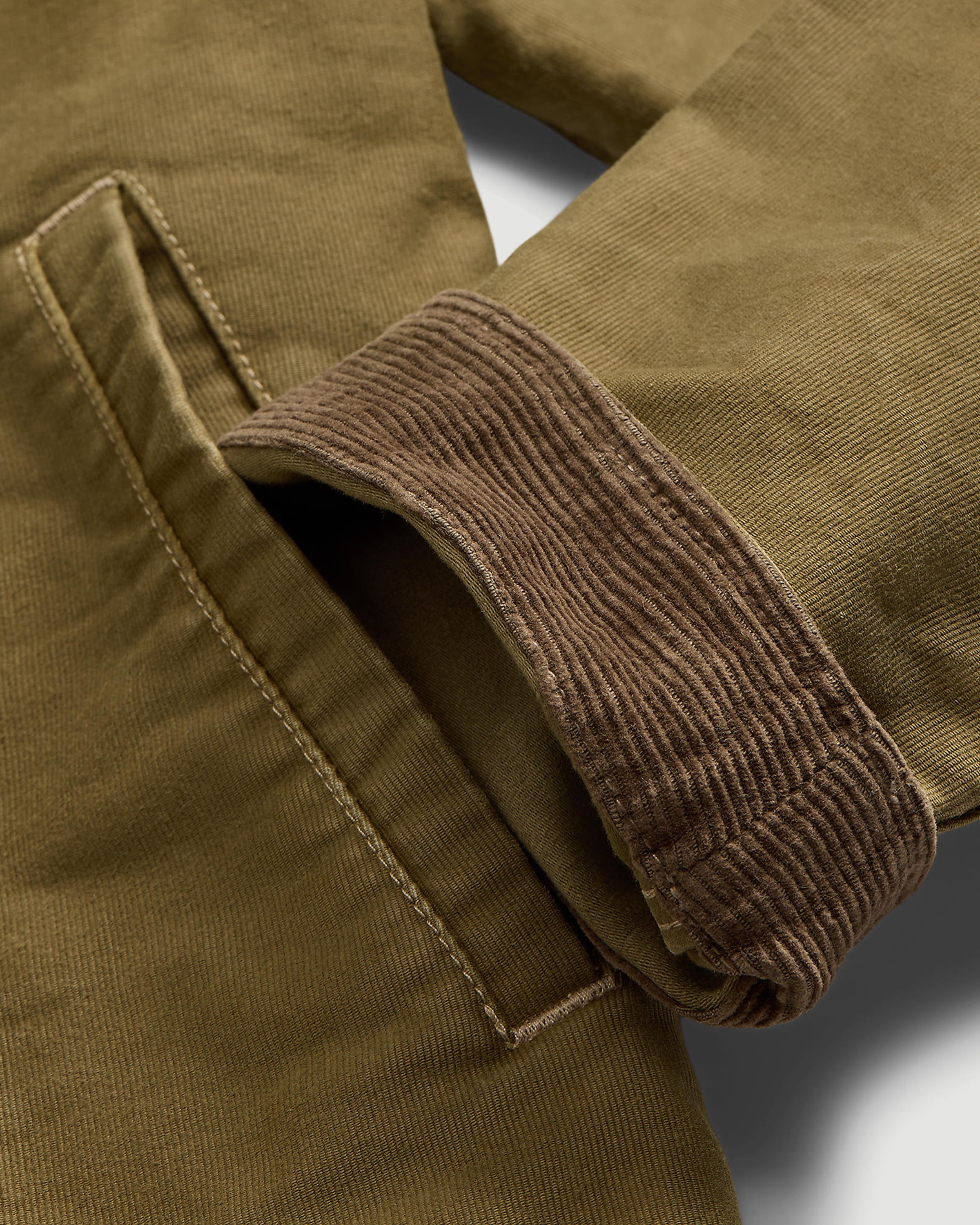 RRL Bower Deck Lined Bomber Khaki JKT Short Men