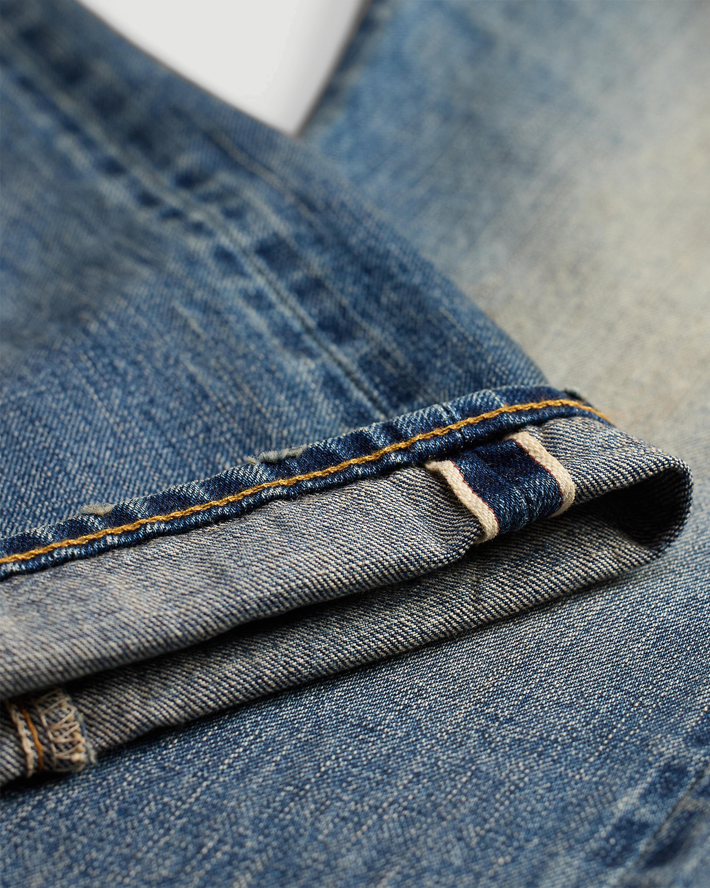 RRL Slim Boot Full Length Classic Blue Denim Men