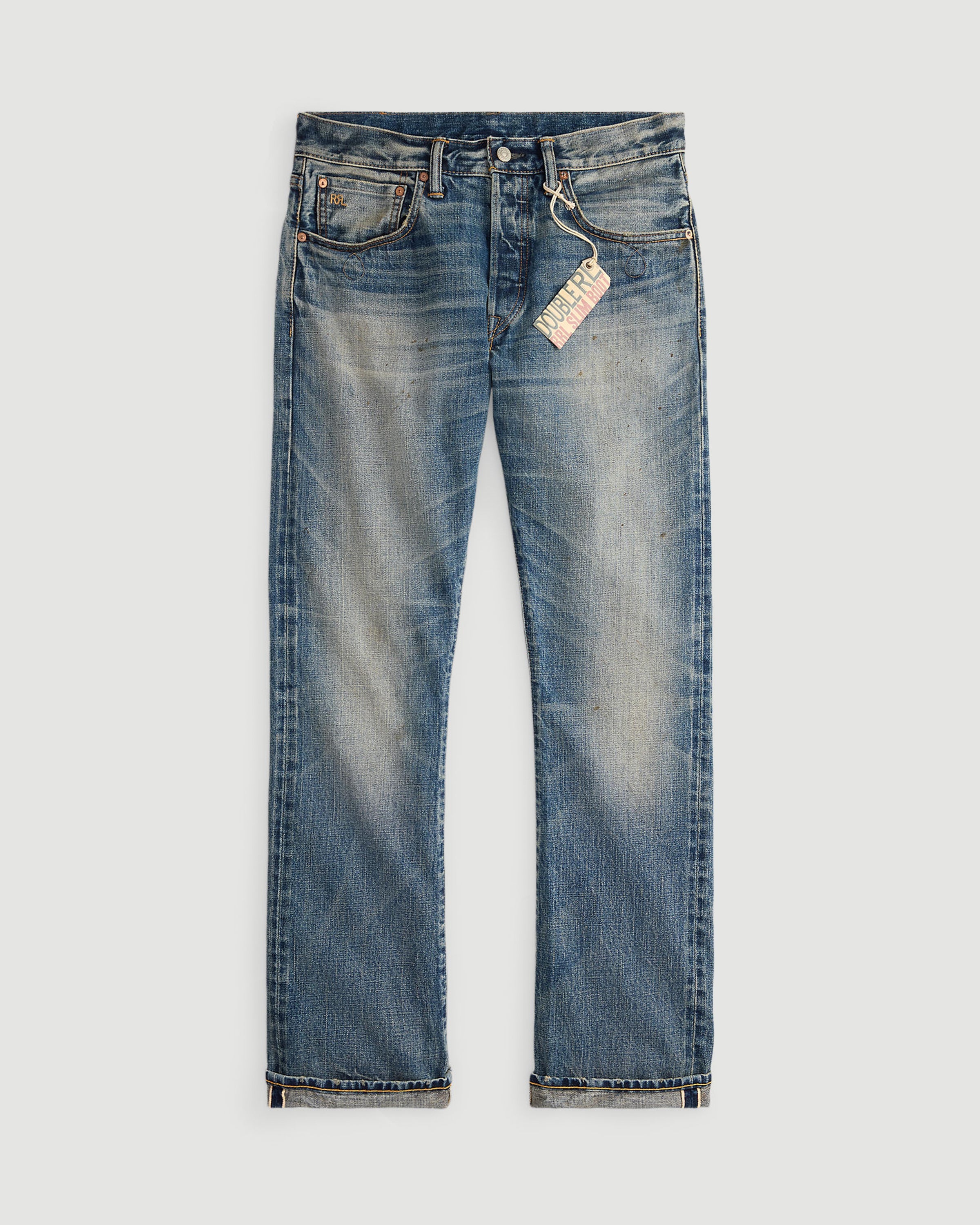 RRL Slim Boot Full Length Classic Blue Denim Men