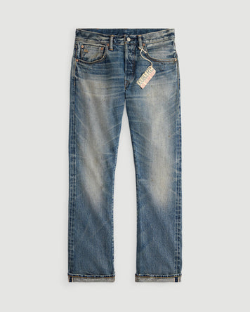 RRL Slim Boot Full Length Classic Blue Denim Men