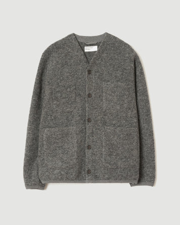Universal Works Cardigan Grey Marl Knitwear Men