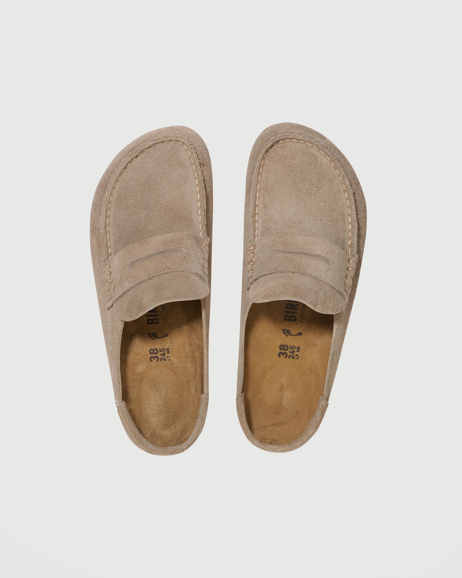 Birkenstock Naples Wrapped Taupe Shoes Leather Unisex